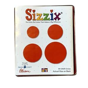SIZZIX Small Medium Circles Scrapbooking Die 38-0305 Paper Fabric Plastic Craft